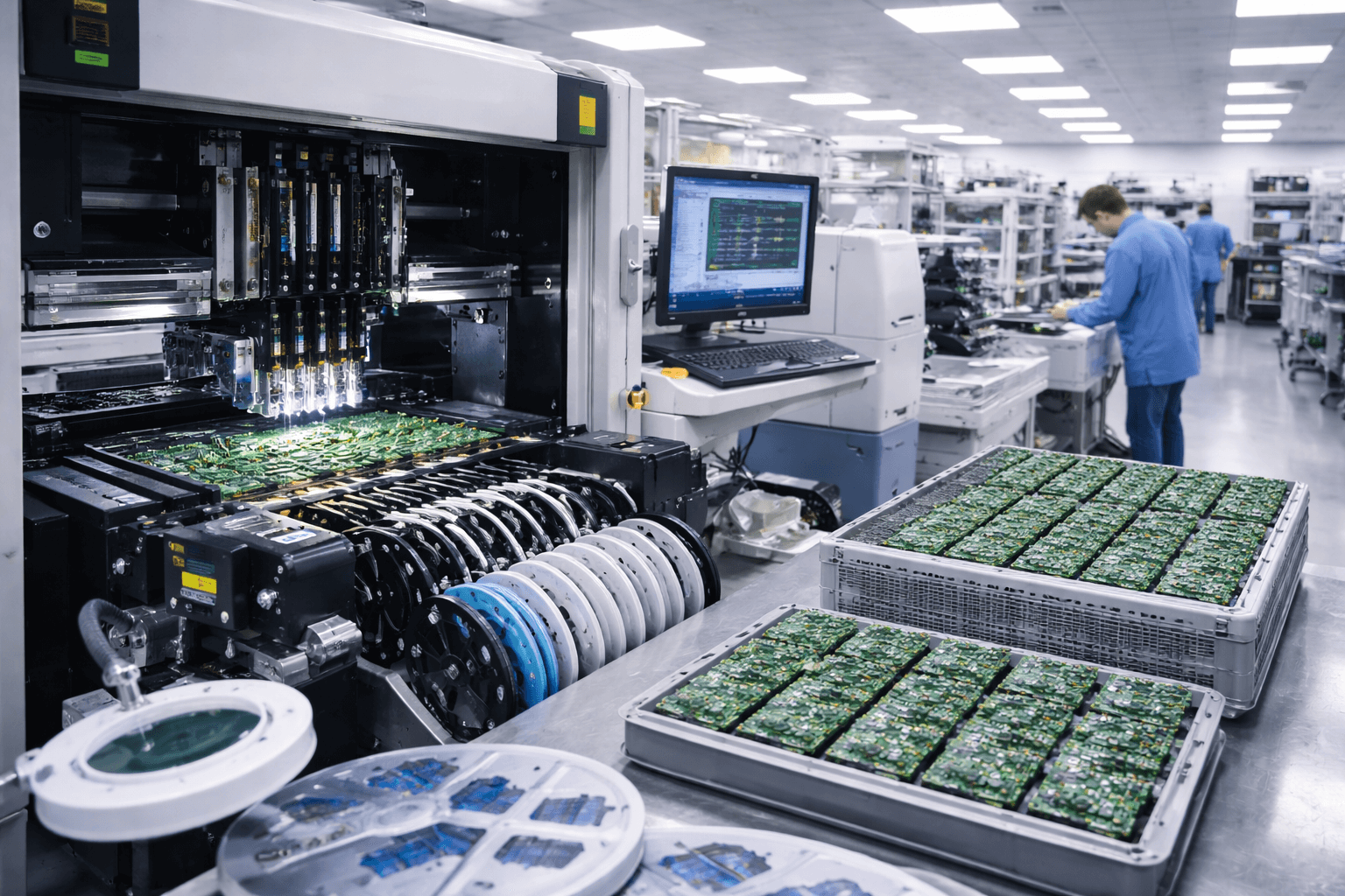 Surface mount PCB fabrication line